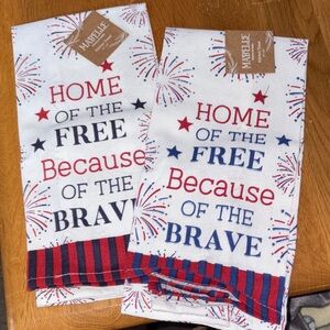 Patriotic Kitchen Towels - Blue, Red, and White